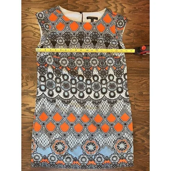 Banana Republic Women's 6 Colorful Short Sleeve Mini Shift Dress Casual Business - Picture 6 of 9